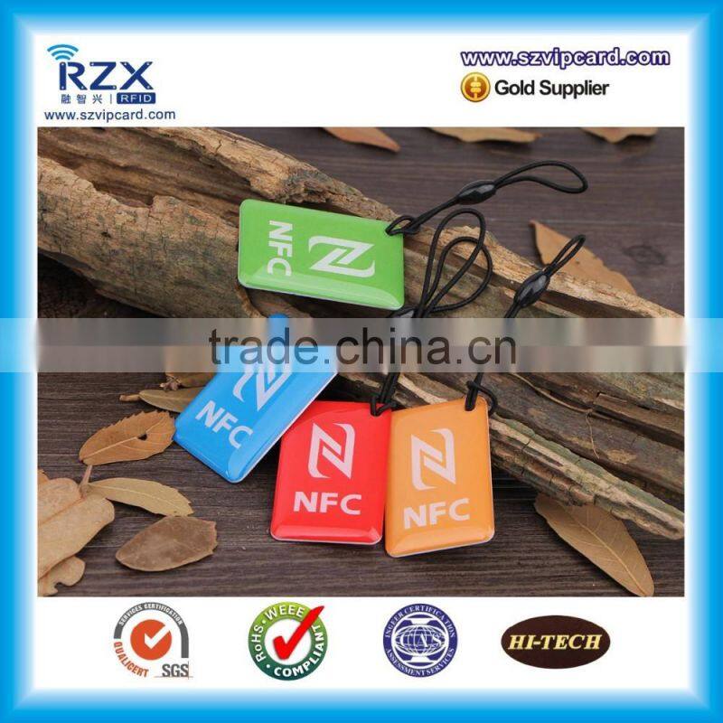 customized RFID epoxy key card with NTAG213 chip