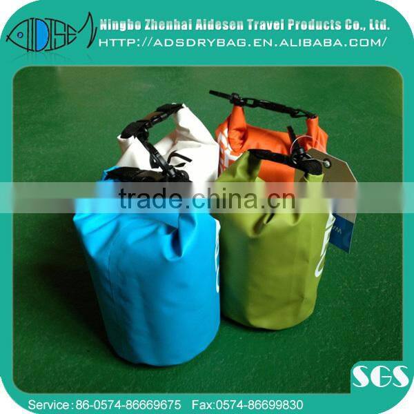 12(Dia)*24CM Size 1.5 liter capacity colorful pvc ocean pack waterproof dry bag