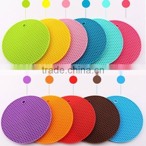 Popular Kitchen Table Accessories Heat Resistant Honeycomb Silicone Pot Holder, Silicone Coaster