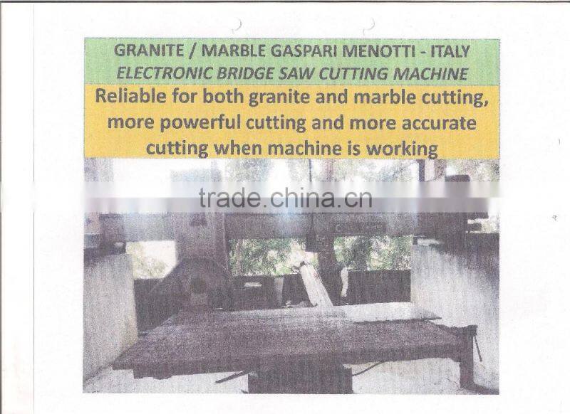 MOVING GRANITE/MARBLE BLOCK AND SLAB MACHINE FROM ITALY