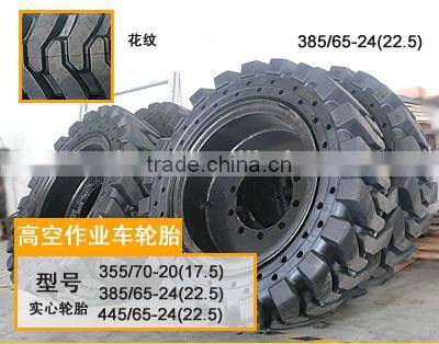 high quality resilient polyurethane bobcat linde forklift solid tyres 12-16.5