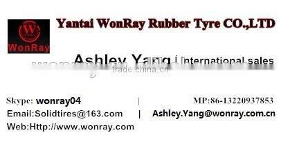 Top quality Non marking tires forklift solid rubber tires Yantai WonRay solid tires factory