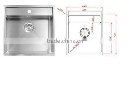 POATS PS-1112 Stainless Steel Sink Overall Size: 440X500X185mm