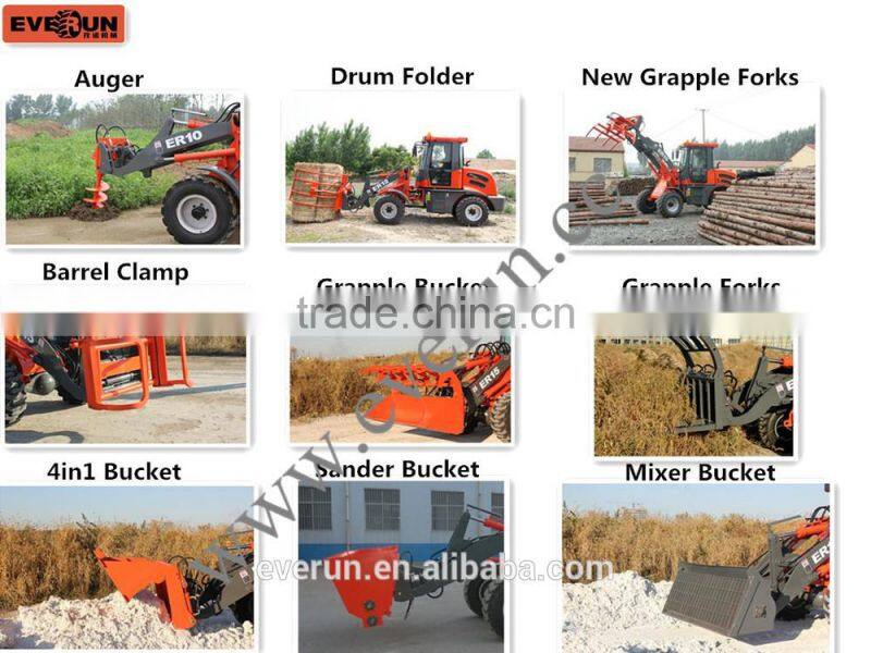 EVERUN 2.0ton Loading Machine ER20 CE Farm Tools Front Wheel Loader with Spare Parts for Sale Germany