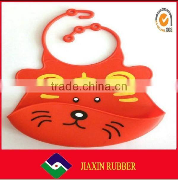 Best selling folding washable plain adjustable silicone baby bib waterproof
