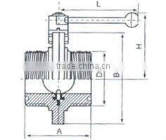 Sanitary 2" Butterfly Valve NPT valve