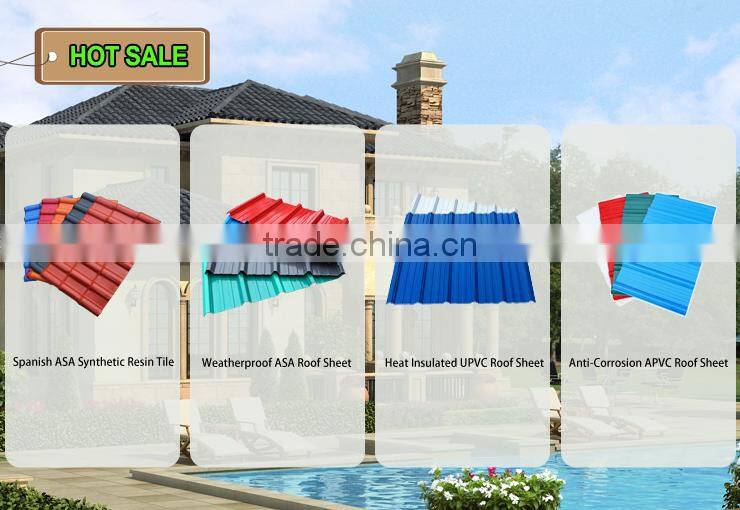 anti corrosion pvc plastic corrugated roofing sheet