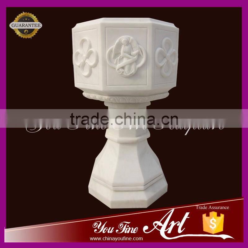 regious white marble baptism for sale