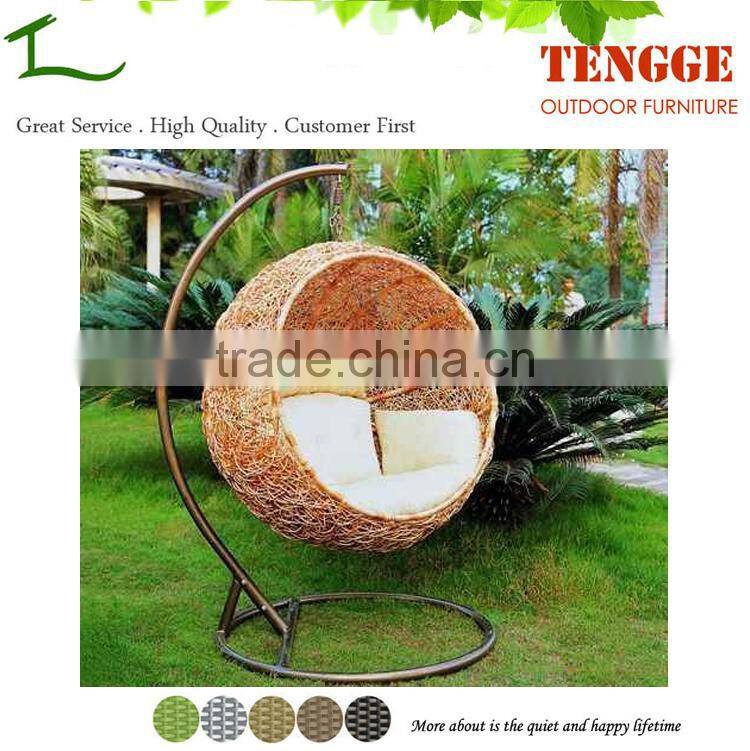 TG15-0135 2015 Wicker hanging chair outdoor round swing