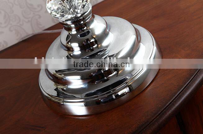 Glass carving K9 crystal decoration mental bottom home use table lamp