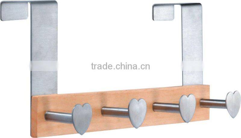 Wholesale Stainless Steel Over Door Towel Hook With 5 Hooks