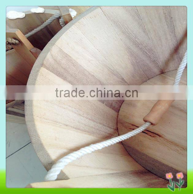 handmade wooden barrel or wooden bucket with water