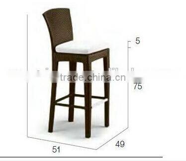 2017 Trade Assurance hot sale cheap high leg plastic weaving rattan bar chairs