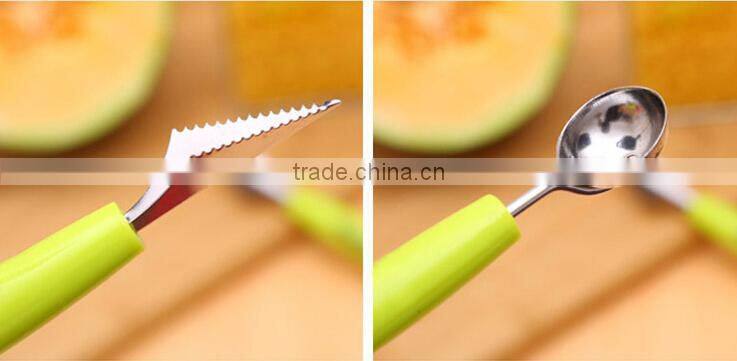 Wholesale Stock Dual Purpose Stainless Steel Wave Dig Flesh Knife