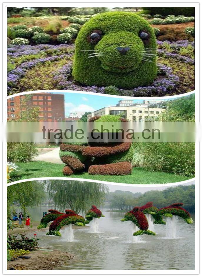 2016 New design artificial green sculpture for garden manufacturer
