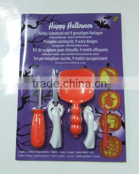 Hot selling Halloween decoration gift kit pumpkin carving tool set