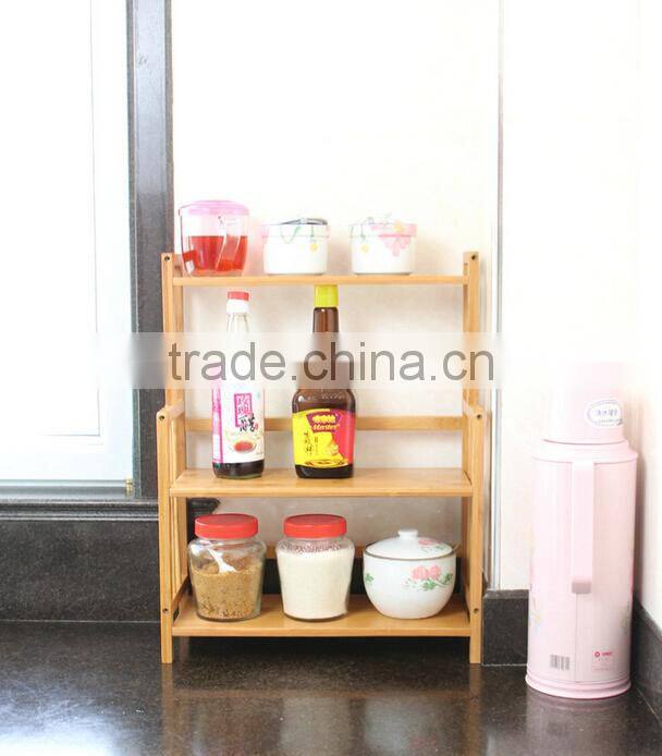 kitchen bamboo rack rack set for spices, bamboo rack set