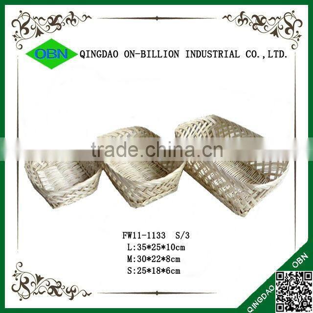 Handicraft sets customized colored cheap wicker bread baskets