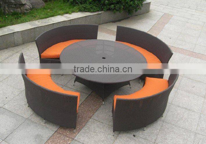 stackable rattan sofa set weather resistant round furniture