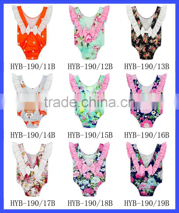 Boutique Open Back Children Custom Jumpsuit Plain White Baby Rompers Girls Set