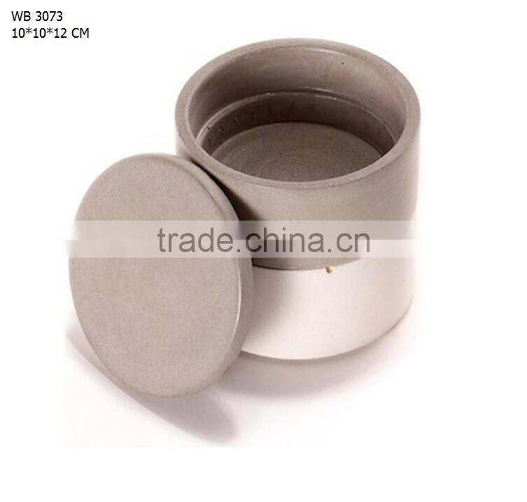modern bathroom accessories round Cement soap holder