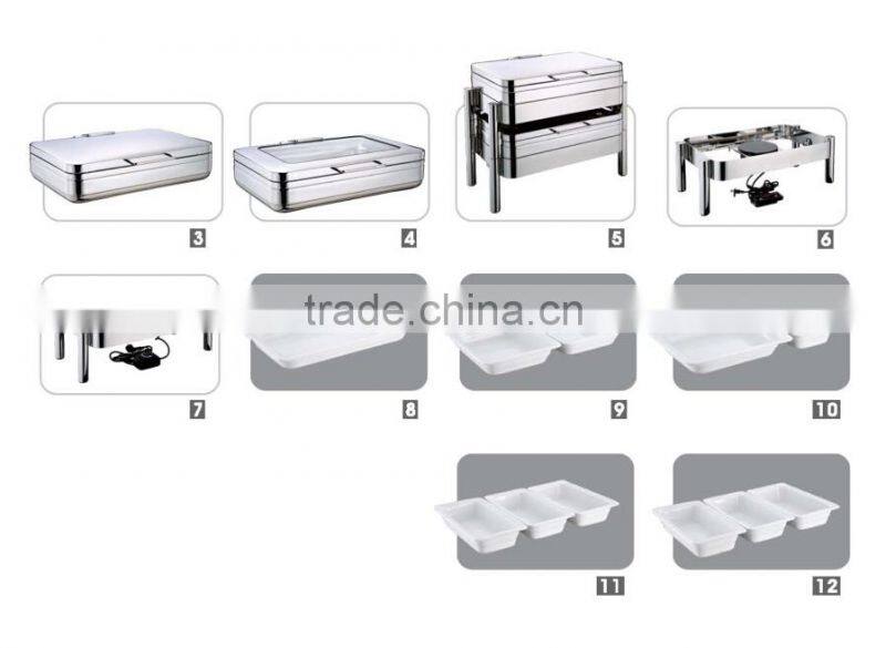 Chafing Dish Price/4L GN1/2 Stainless Steel Kitchen Equipment Electric Chafing Dish Price