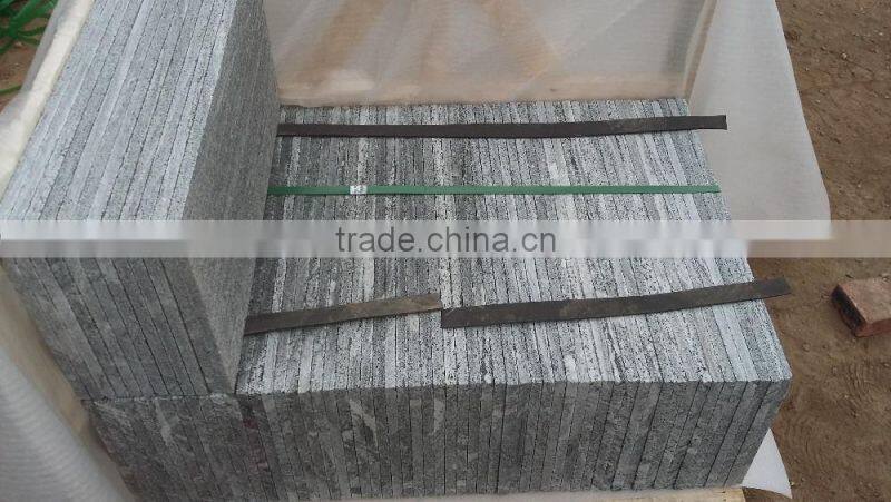 Vein Design Black Granite Flamed Tiles