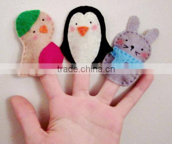 2017 best selling new product decorative custom handmade fabric fashion innovative bird hand puppet wholesale