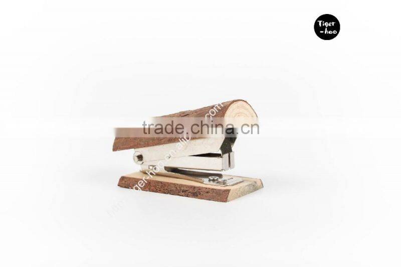 Small rustic wooden stapler