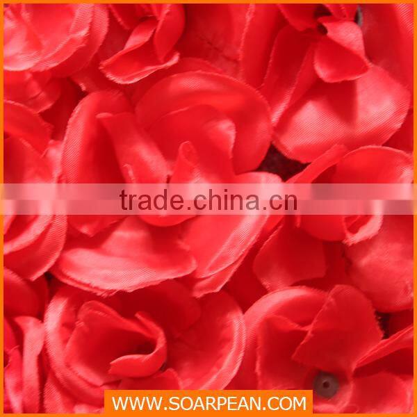 Beautiful Artificial Red Rose Wedding Flower Wall