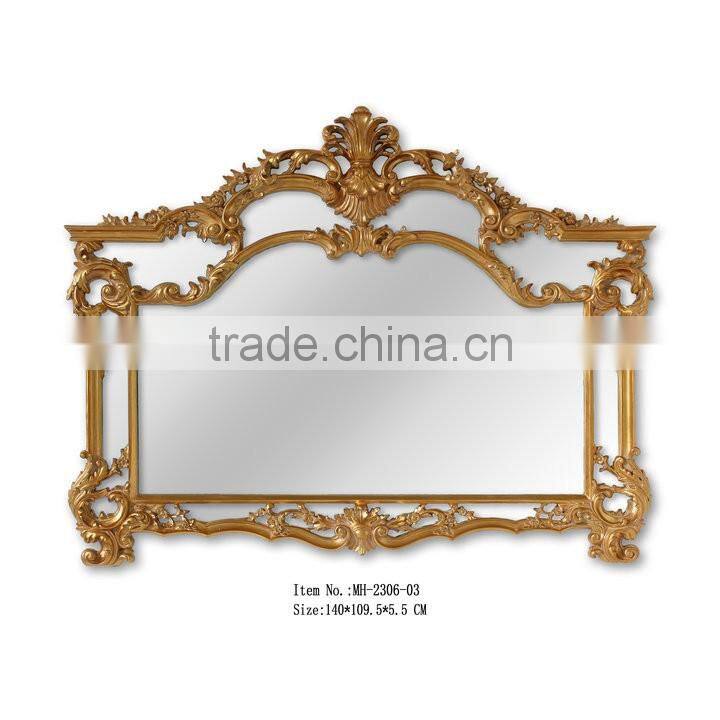 French antique wall mirror and console table