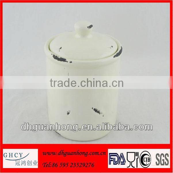 Ceramic Bottle with wooden lid