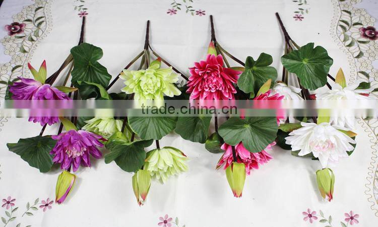 Lovely artificial water lily decorative water lily landscaping flowers for wholesale