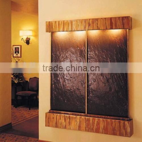 indoor stainless steel waterfall wall mounted water features and fountains spa waiting room decor