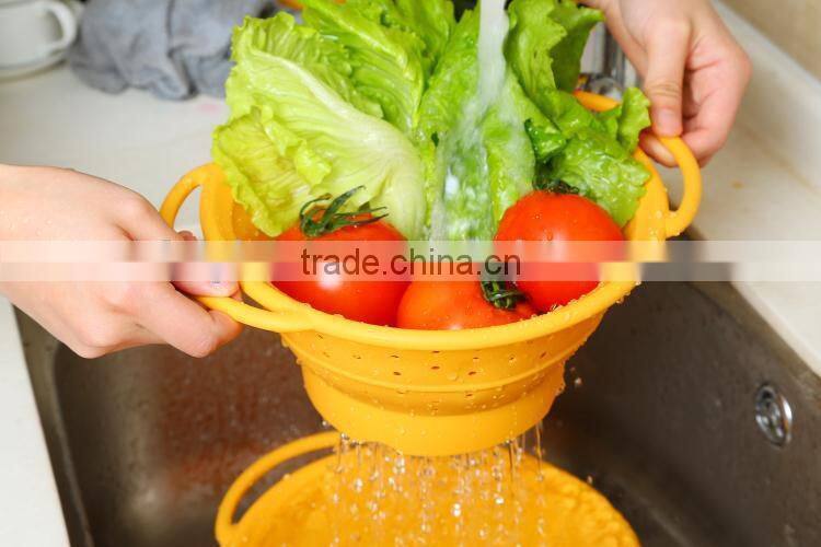 Multifunctional Silicon Basket Colander, kitchen filter Strainers tool