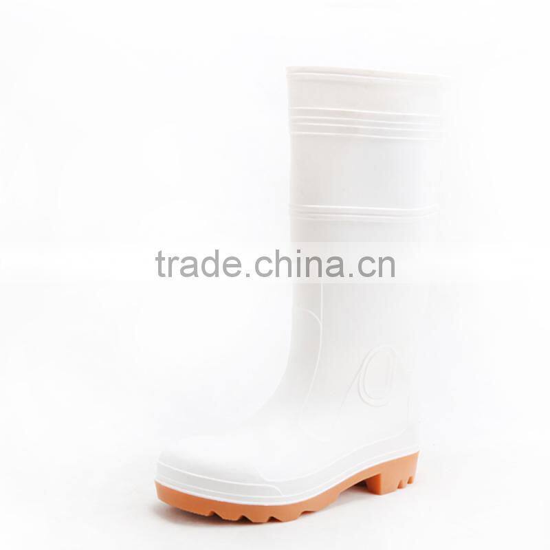 white upper rubber nitrile sole oil resistant PVC safety work boots
