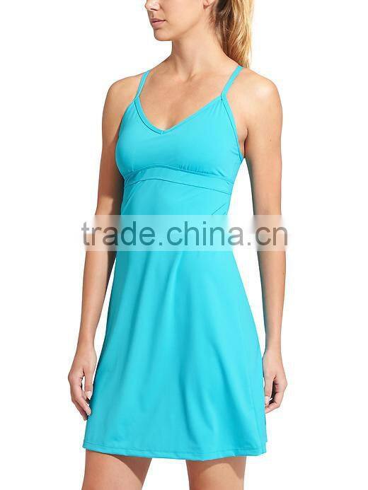 Wholesale Plus Size Clothing Women Custom Plain Blue Sexy Womans Cover Up Summer Bathing Suits Swimwear Beach Swim Dress