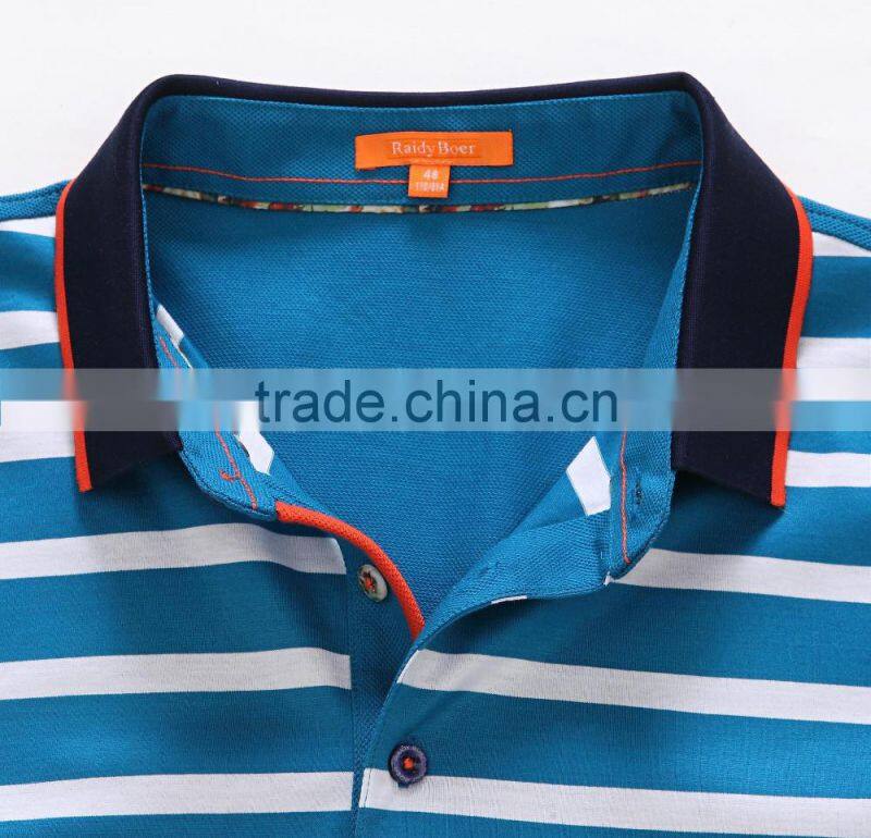 2016 high quality double mercerized cotton polo shirt