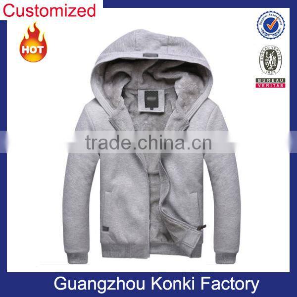 Wholesale hoodies with zipper and pockets for mens hoodies