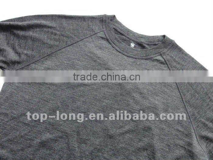 100% merino(70s) charcoal men thermal underwear