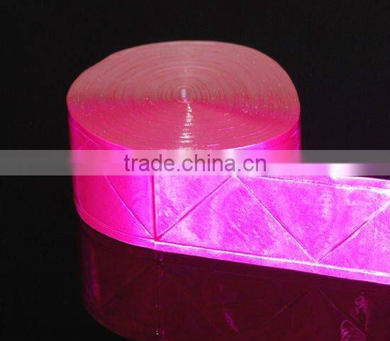 Cold resistant high gloss screen printable reflective PVC tape micro prismatic