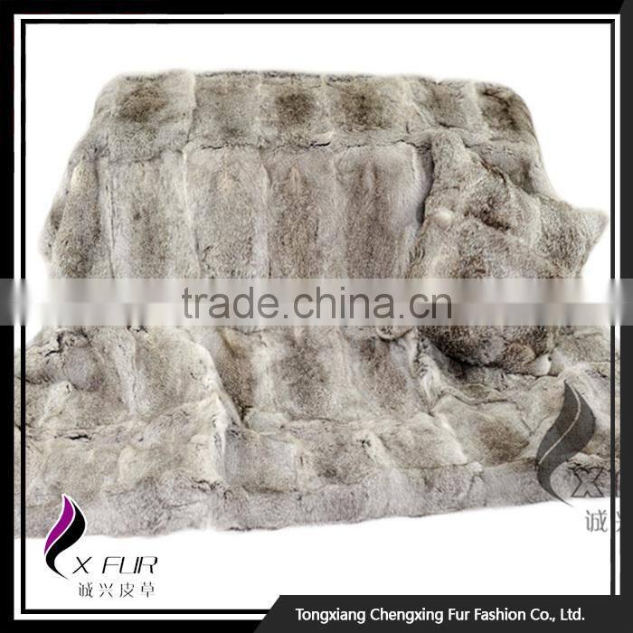 CX-D-08B Alibaba Express Hand Made Real Rabbit Fur Carpet