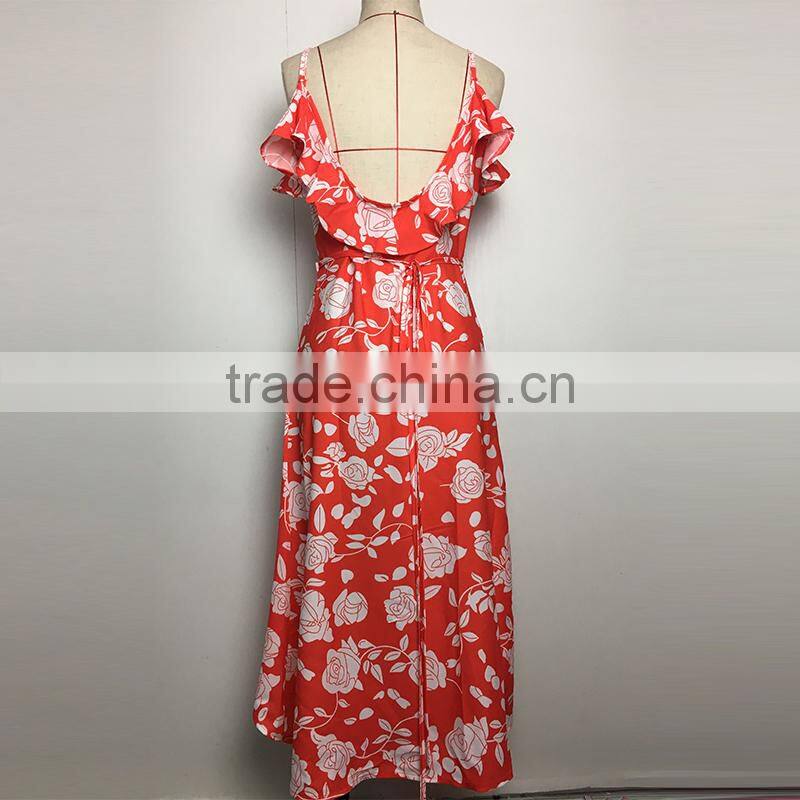 Maxnegio sexy summer print dresses or strap beach dress