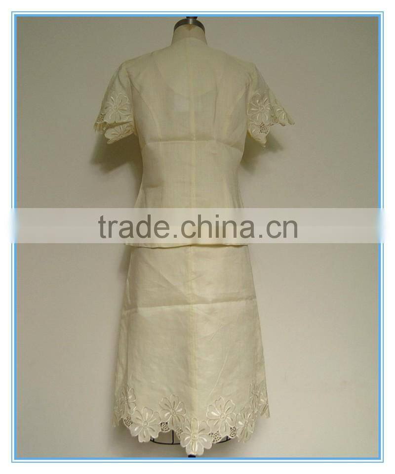 Wholesale fitness short sleeve embroidery apparel woman for Suits