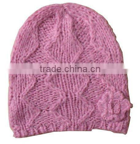 acrylic and polyester soft & warm lovely boy's fashion kids knit hats factory