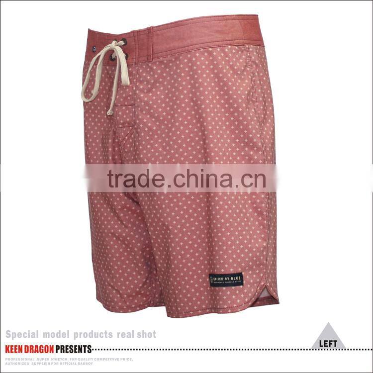 Sublimation Print Boardshorts Men's 4way Stretch Surf Shorts Swim Trunk