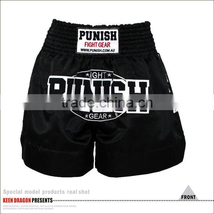 Men's boxing garment 100% polyester satin printed mma boxing muay thai shorts