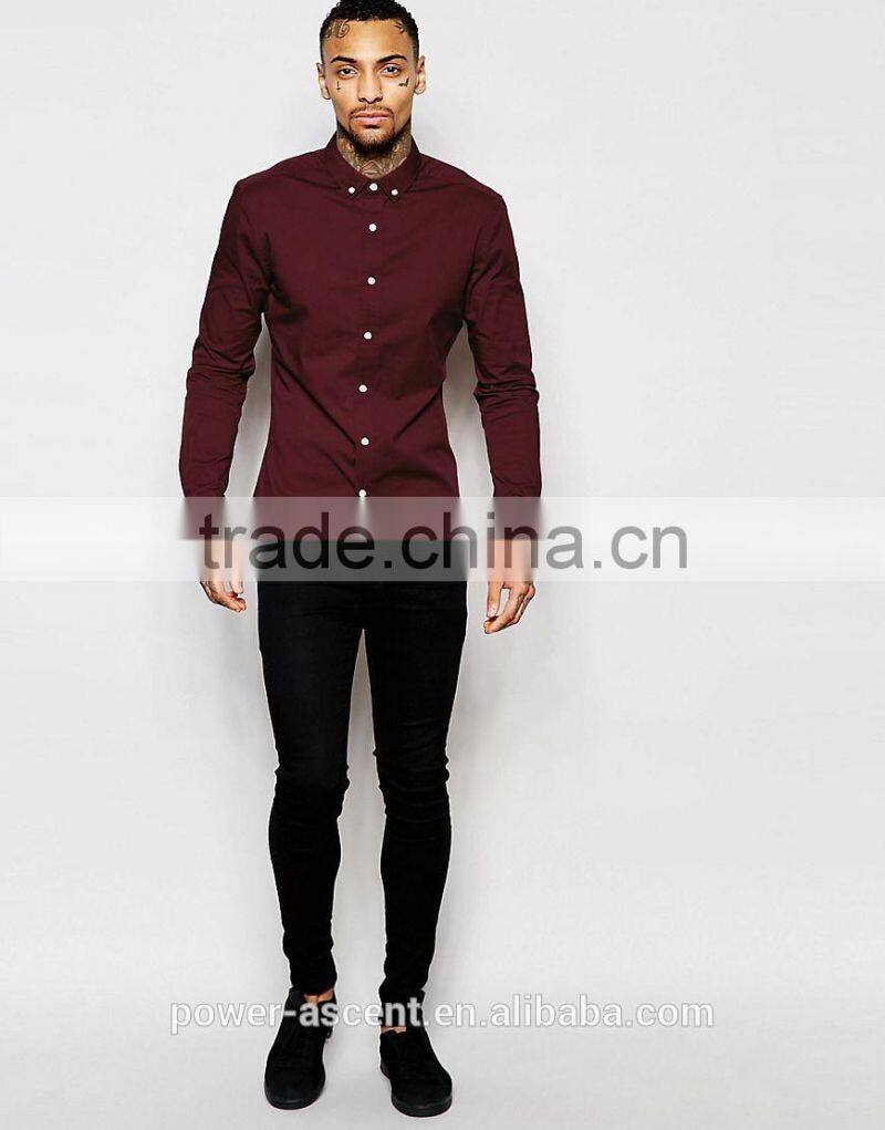 2016 men's new arrival latest formal plain shirts