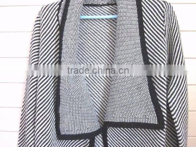 Open Front Shawl Neck Knitted Wool Men Cardigan Sweater