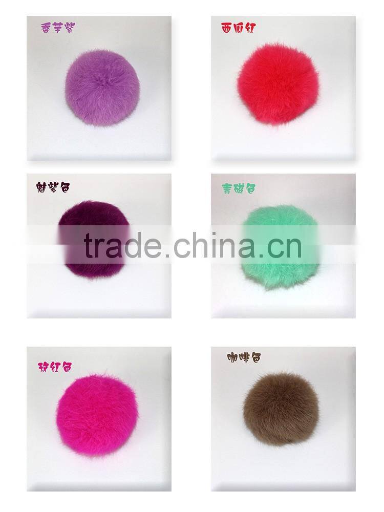 100% Genuine Rex Rabbit Fur/rex/fox/raccoon/mink fur pom poms for sale